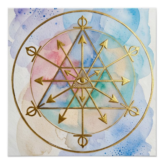 Abundance Radionic Symbol Art Poster (Front)