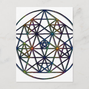 Abundance Sacred Geometry Fractal of Life Postcard