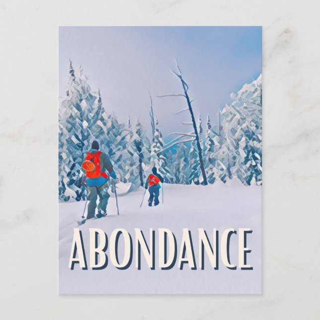 Abundance Ski resort Postcard (Front)