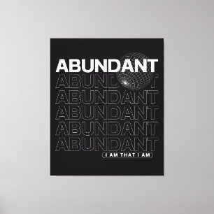 Abundant Affirmation Typography Canvas Print