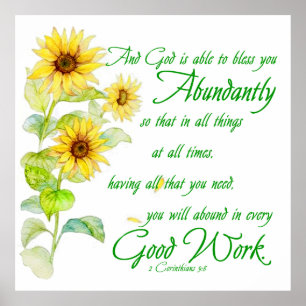 Abundant blessings poster