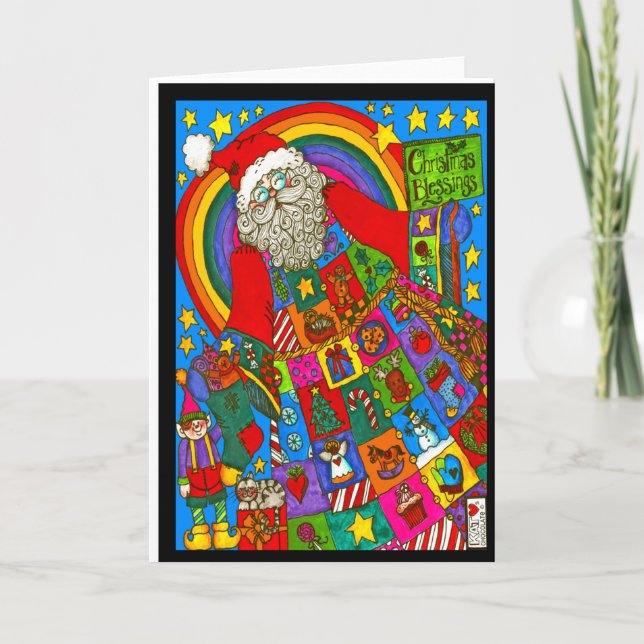 Abundant Blessings Santa Card (Front)