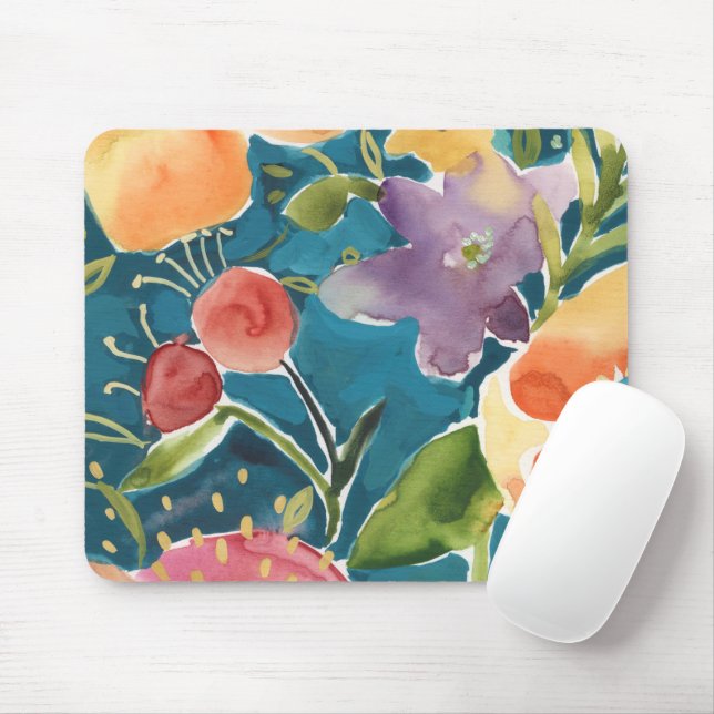 Abundant Florals I Mouse Mat (With Mouse)