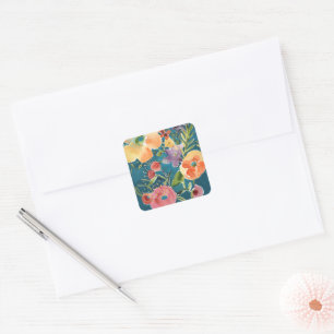 Abundant Florals I Square Sticker