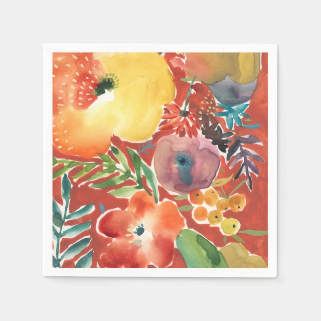 Abundant Florals III Napkin (Front)