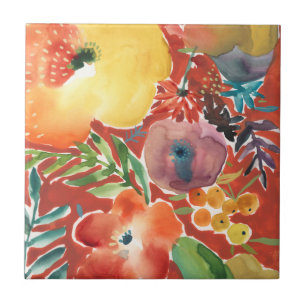 Abundant Florals III Tile