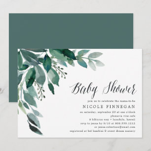 Abundant Foliage   Baby Shower Invitation