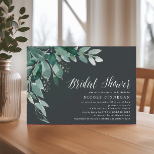 Abundant Foliage   Bridal Shower Invitation