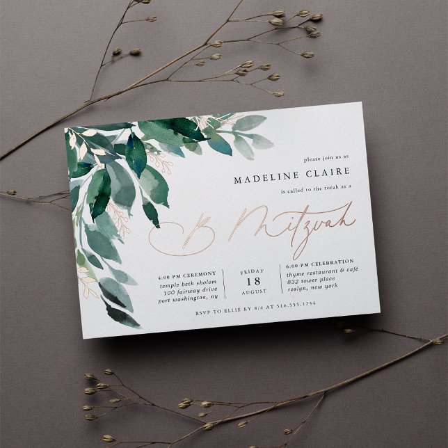 Abundant Foliage | Green Botanical B Mitzvah (Creator Uploaded)