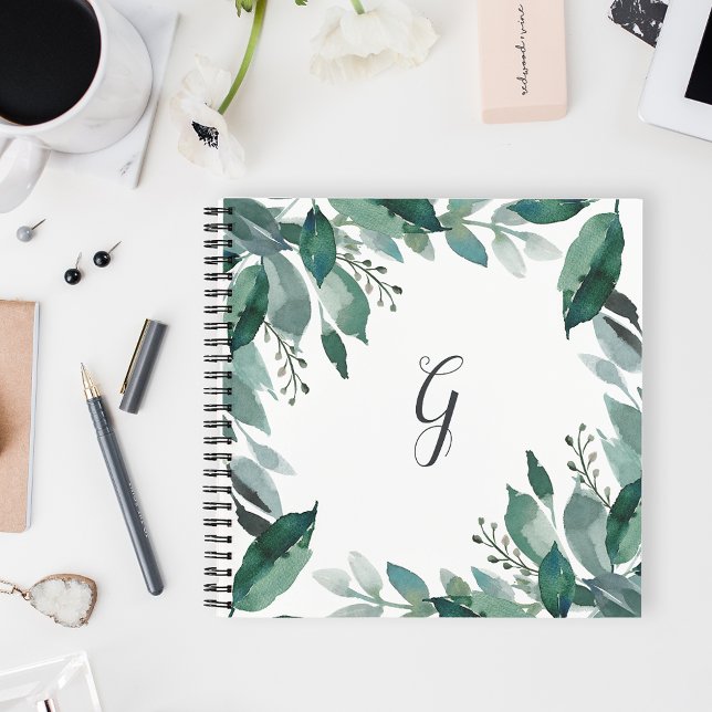 Abundant Foliage Monogram Notebook (Creator Uploaded)