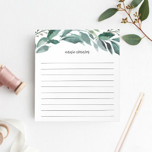 Abundant Foliage Personalised Lined Notepad