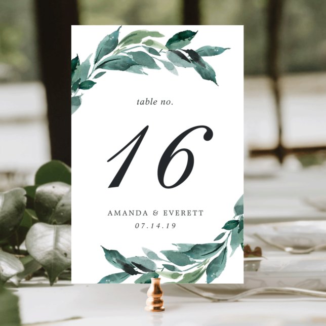 Abundant Foliage Table Number Card (Creator Uploaded)