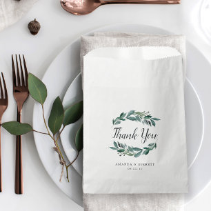 Abundant Foliage Thank You Favour Bags