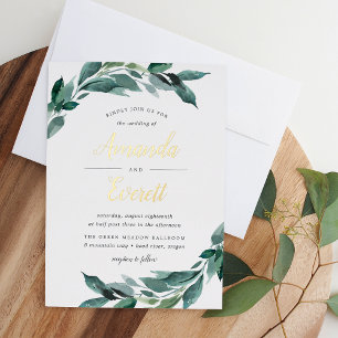 Abundant Foliage   Watercolor Greenery Wedding