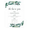 Abundant Foliage Wedding Bar Menu Sign