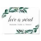 Abundant Foliage Wedding Dessert Bar Sign