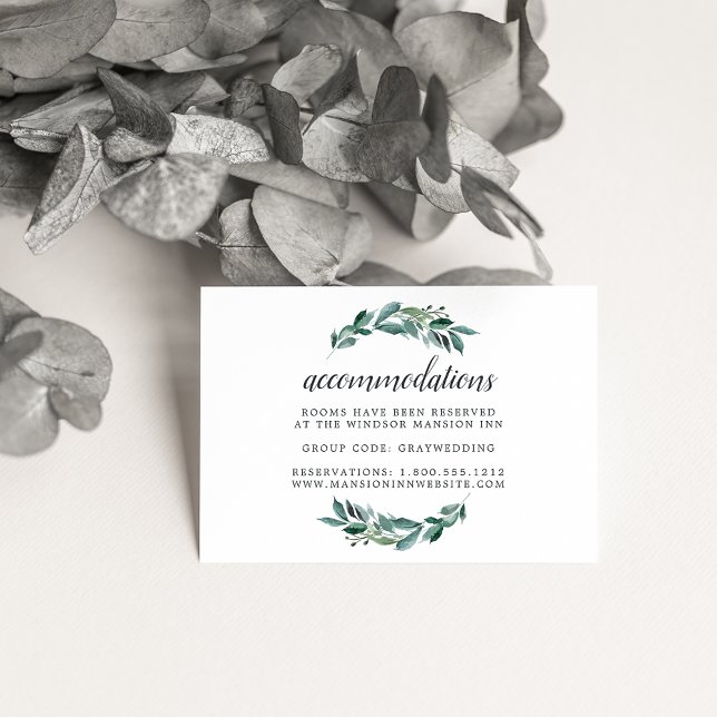 Abundant Foliage Wedding Hotel Accommodation Cards (Creator Uploaded)