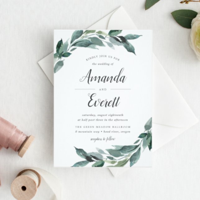 Abundant Foliage Wedding Invitation (Creator Uploaded)