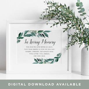 Abundant Foliage Wedding Memorial Sign