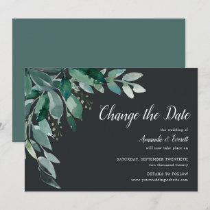 Abundant Foliage Wedding Postponement Announcement
