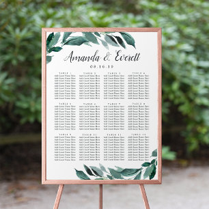 Abundant Foliage Wedding Seating Chart