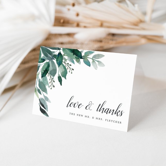 Abundant Foliage Wedding Thank You Card (Creator Uploaded)