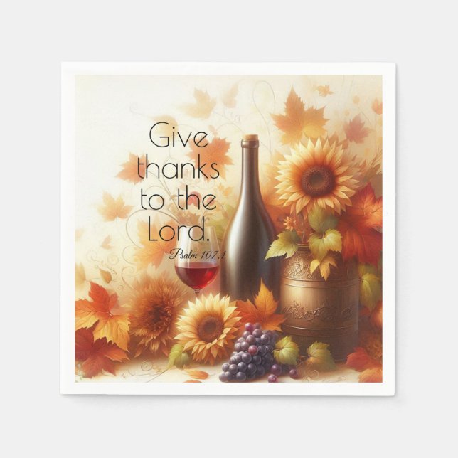 Abundant Grace & Autumn Glory Napkin (Front)