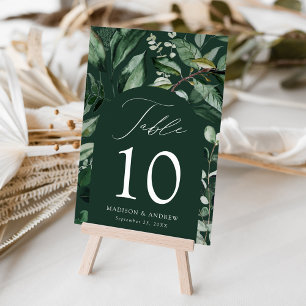 Abundant Greenery Arch Personalised Wedding Table Number