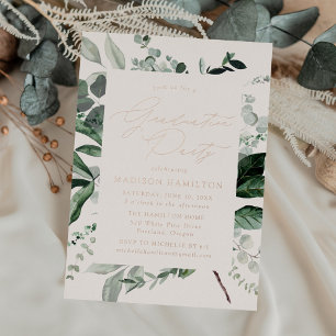 Abundant Greenery Cream Graduation Party