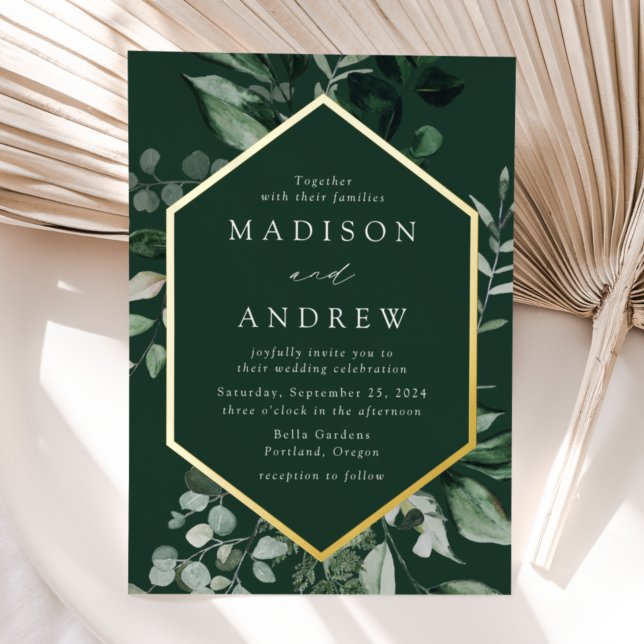 Abundant Greenery Frame Wedding Gold (Creator Uploaded)