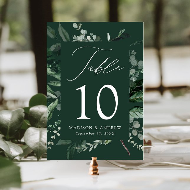 Abundant Greenery Table Number Card (Creator Uploaded)