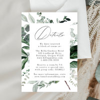 Abundant Greenery Wedding Details