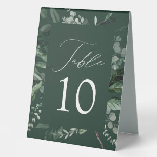 Abundant Greenery Wedding Table Number