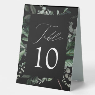 Abundant Greenery Wedding Table Number