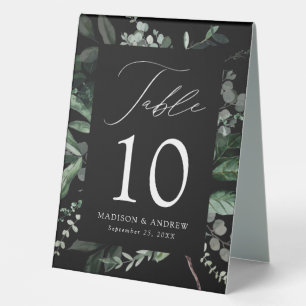 Abundant Greenery Wedding Table Number