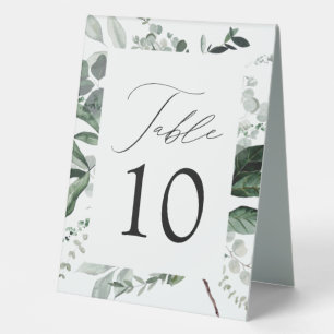 Abundant Greenery Wedding Table Number