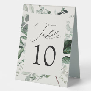 Abundant Greenery Wedding Table Number
