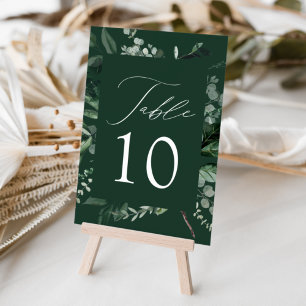 Abundant Greenery Wedding Table Number