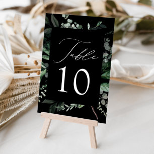 Abundant Greenery Wedding Table Number