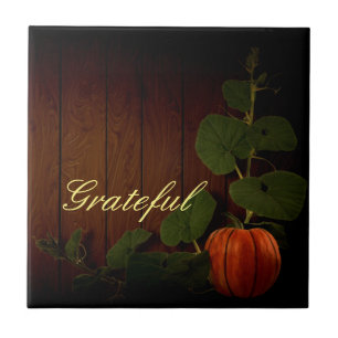 Abundant Harvest Pumpkin Thanksgiving Tile