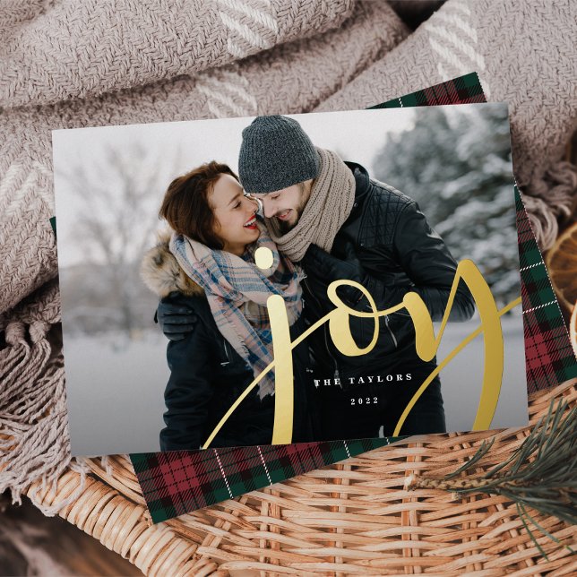 Abundant Joy | Horizontal Photo Foil Holiday Card (Creator Uploaded)