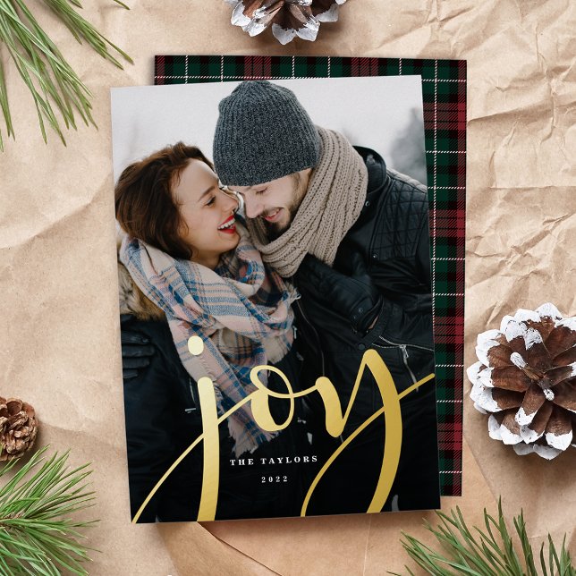 Abundant Joy | Vertical Photo Foil Holiday Card (Creator Uploaded)
