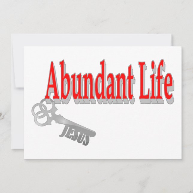 Abundant Life: The Key - v1 (John 10:10) (Front)