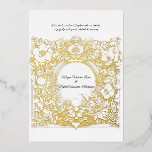 Abundant Lush Acanthus, in gold, Wedding