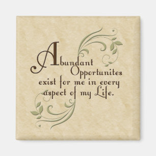 Abundant Opportunities Affirmation Magnet