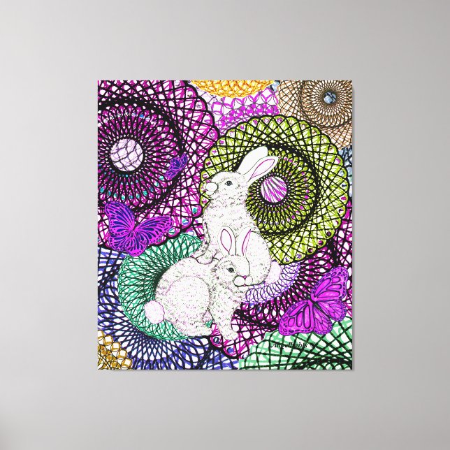 Abundant Rabbits Canvas Print (Front)