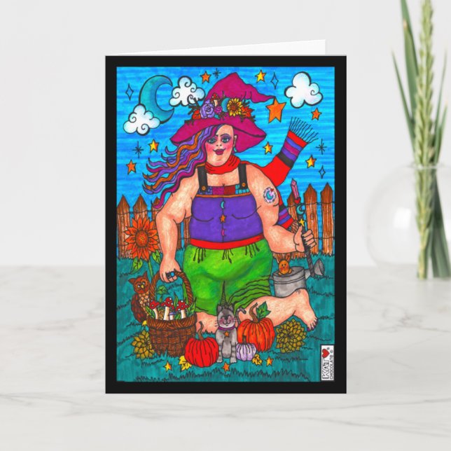 Abundantly Magical Garden Witch Card (Front)