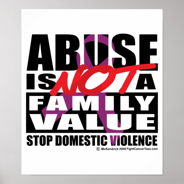 Abuse Is Not A Family Value Poster (Front)