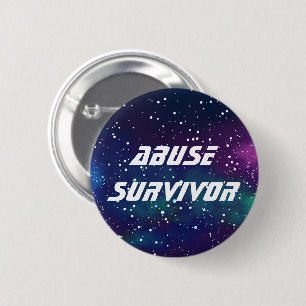 Abuse Survivor Customisable Galaxy Identity 6 Cm Round Badge
