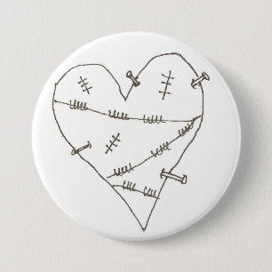Abused Heart 7.5 Cm Round Badge